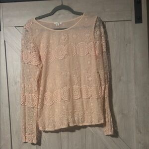 Sophie Max Peach Lace Blouse